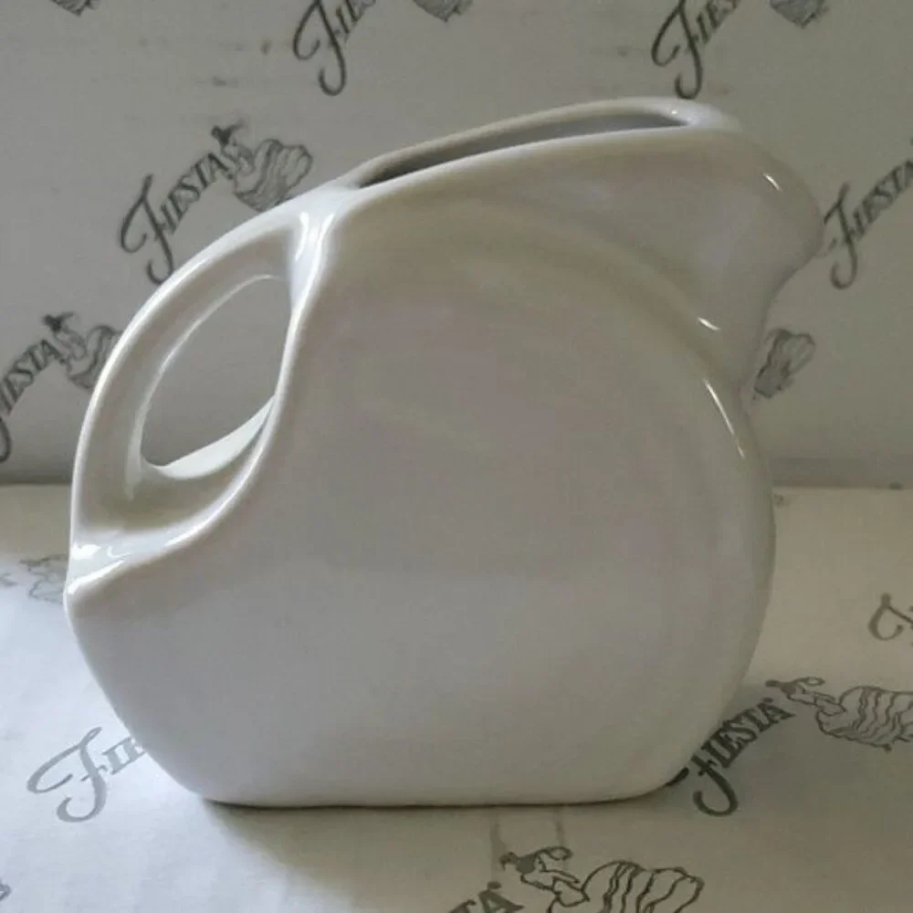 Fiestaware Fiesta Pitcher Mini Disk White CERAMIC CONTAINER